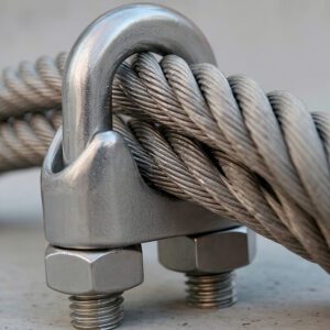 clique para cabo de aço aplicado